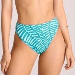 NWOT Vitamin A High Rise Bikini Bottom in Jade Print Size XS
